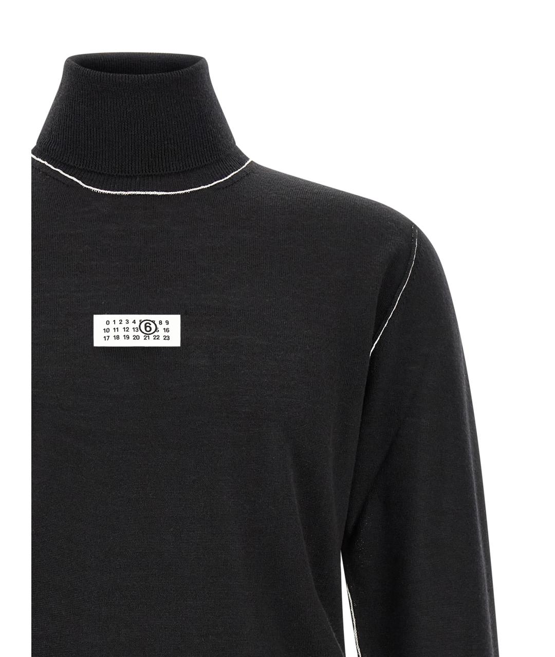 MM6 MAISON MARGIELA Черный шерстяной джемпер / свитер, фото 3