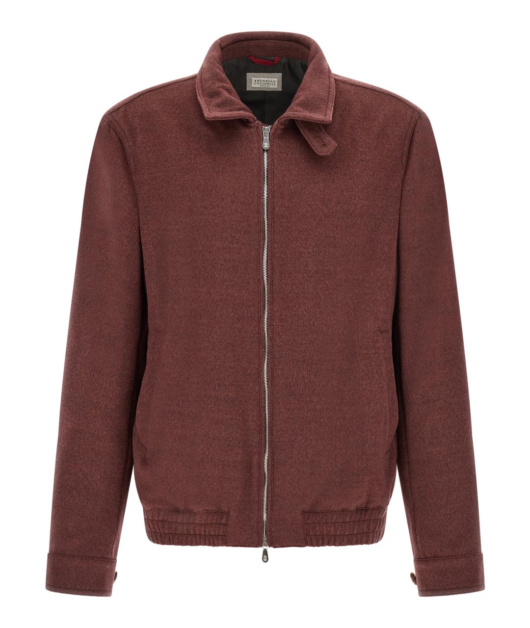 BRUNELLO CUCINELLI Бордовая шерстяная куртка, фото 1