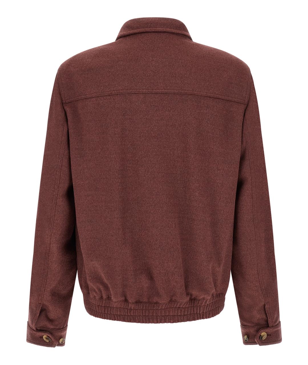 BRUNELLO CUCINELLI Бордовая шерстяная куртка, фото 3