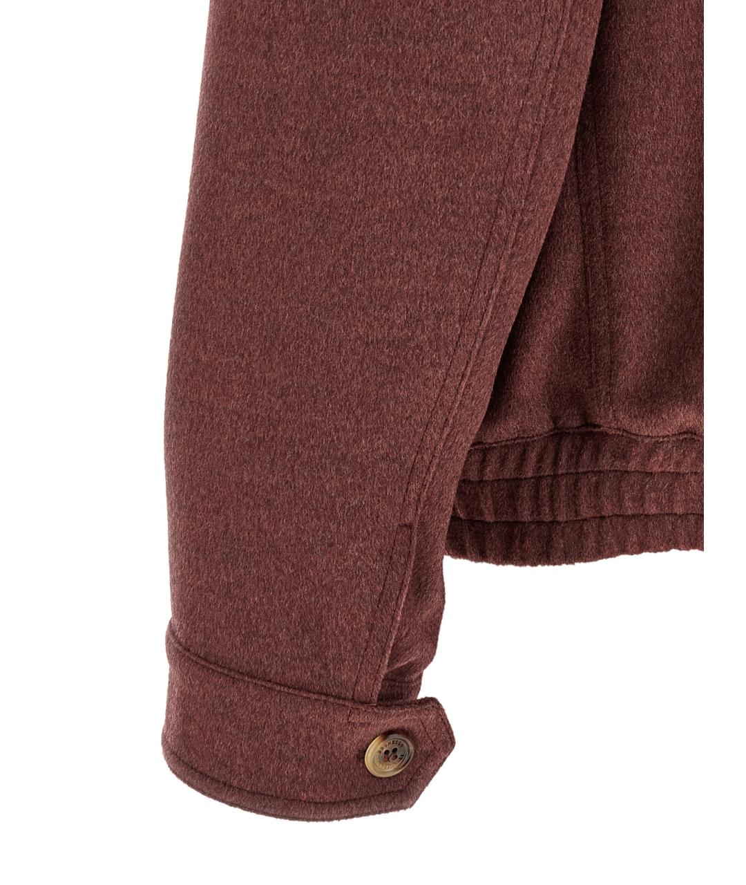 BRUNELLO CUCINELLI Бордовая шерстяная куртка, фото 5