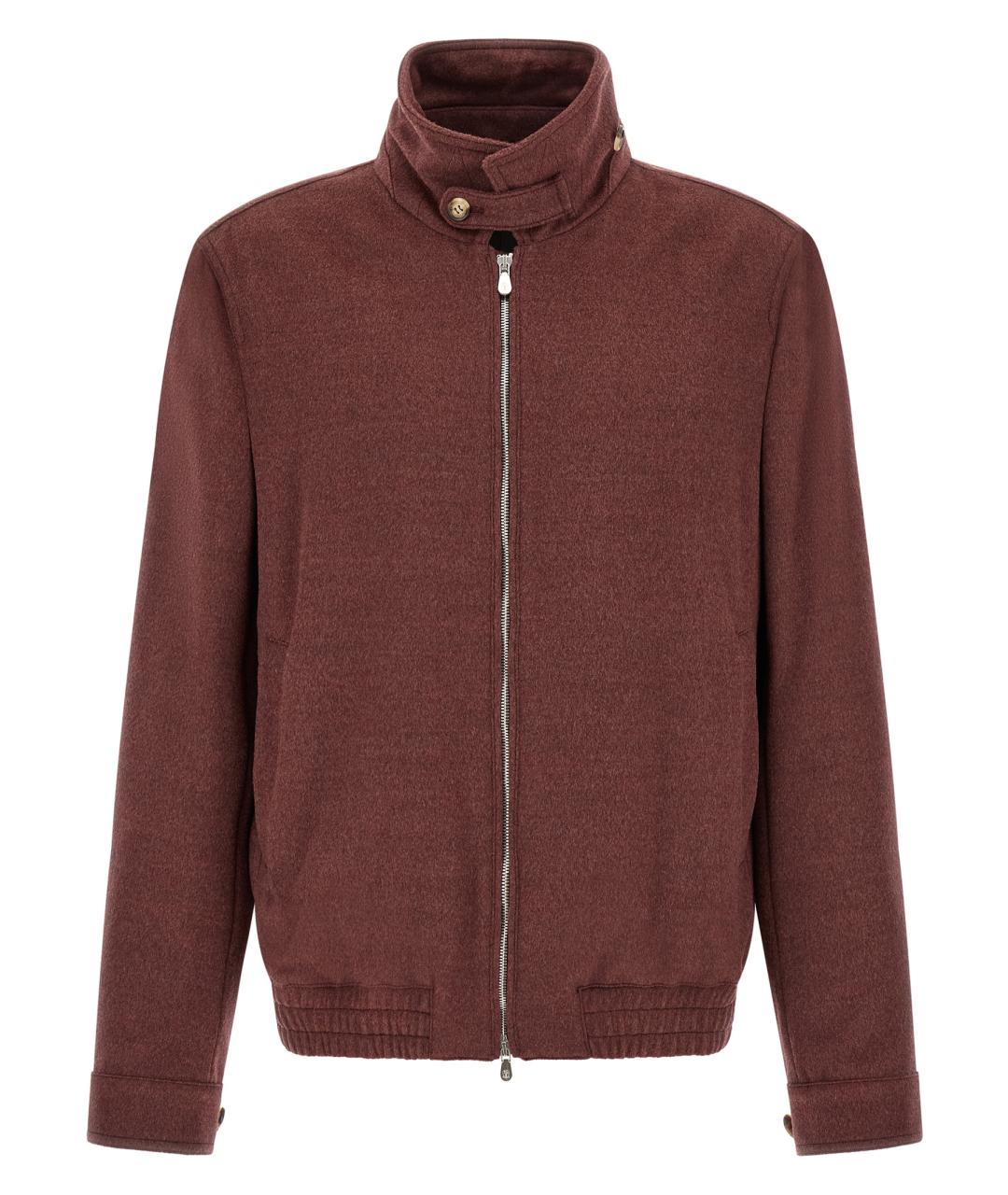 BRUNELLO CUCINELLI Бордовая шерстяная куртка, фото 2