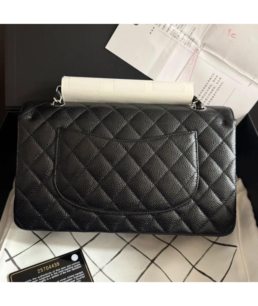 CHANEL Черная кожаная сумка через плечо, фото 4