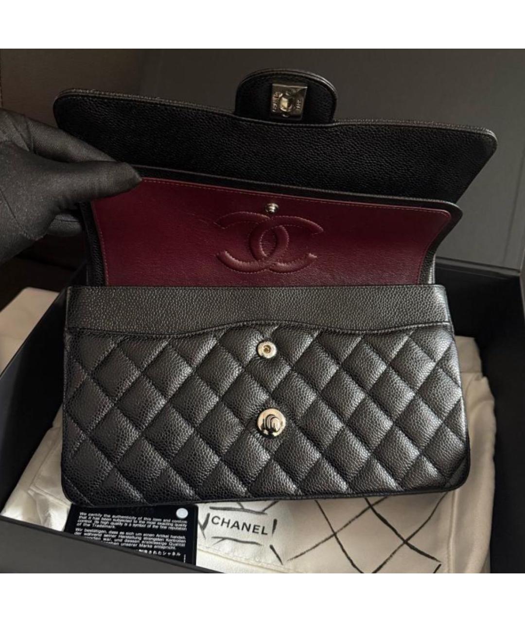 CHANEL Черная кожаная сумка через плечо, фото 8