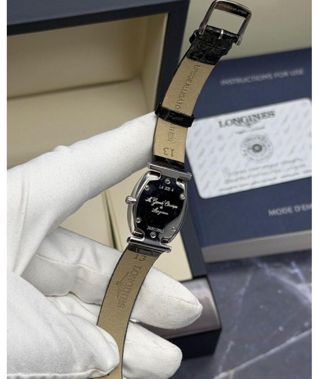 LONGINES Белые серебряные часы, фото 4
