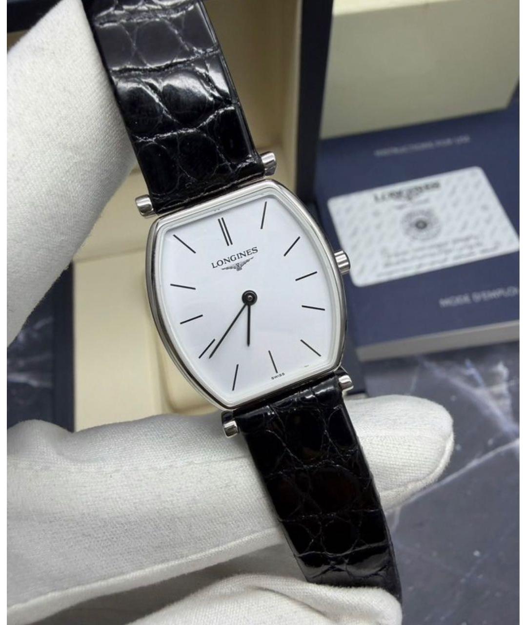 LONGINES Белые серебряные часы, фото 8