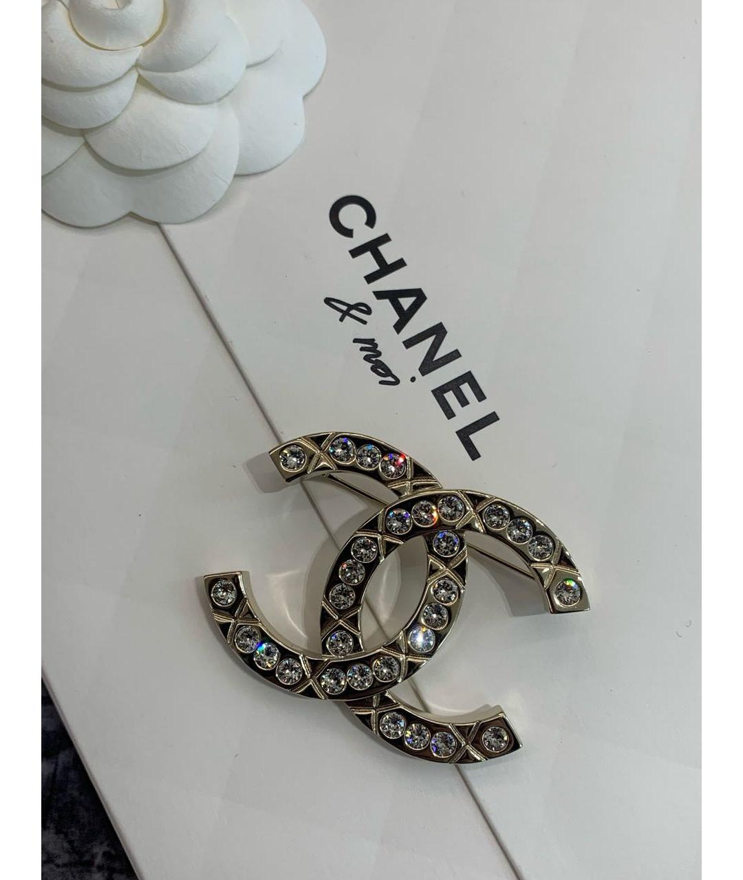 CHANEL Золотая металлическая булавка / брошь, фото 4