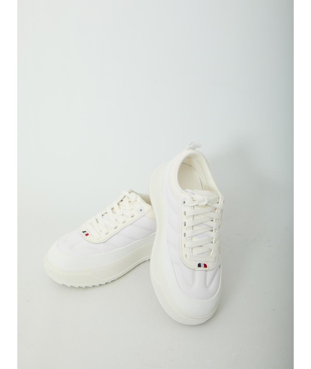MONCLER Белые синтетические кроссовки, фото 5