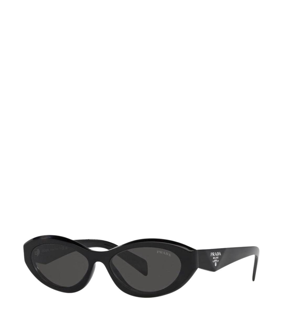 PRADA Черные пластиковые солнцезащитные очки, фото 1