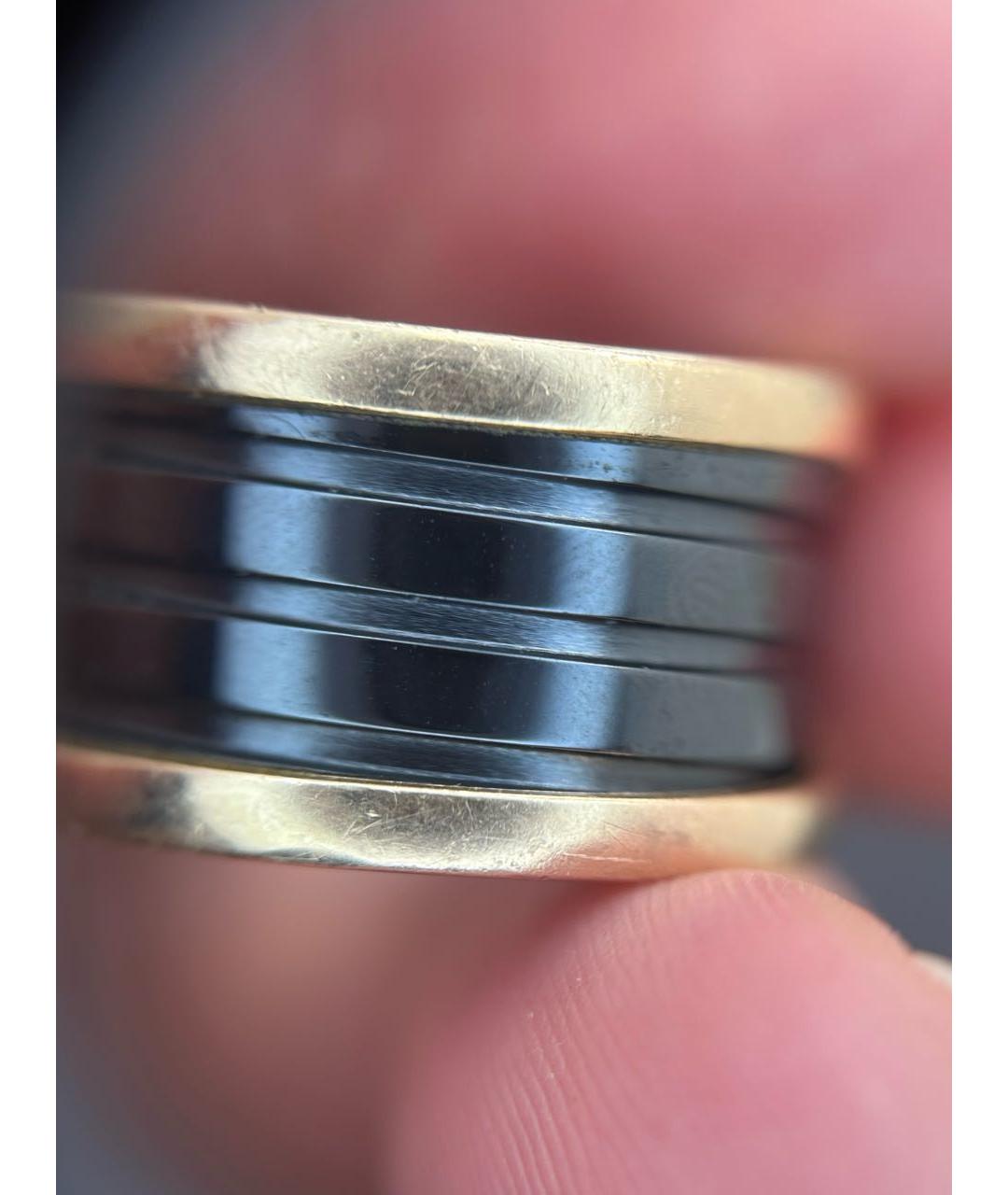 BVLGARI Черное кольцо из розового золота, фото 5