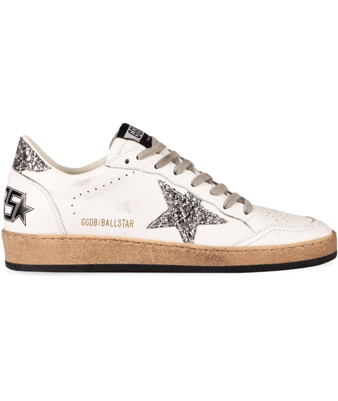 GOLDEN GOOSE Белые кожаные кеды, фото 1