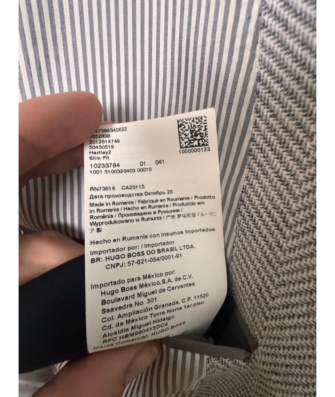 HUGO BOSS Серый вискозный пиджак, фото 5