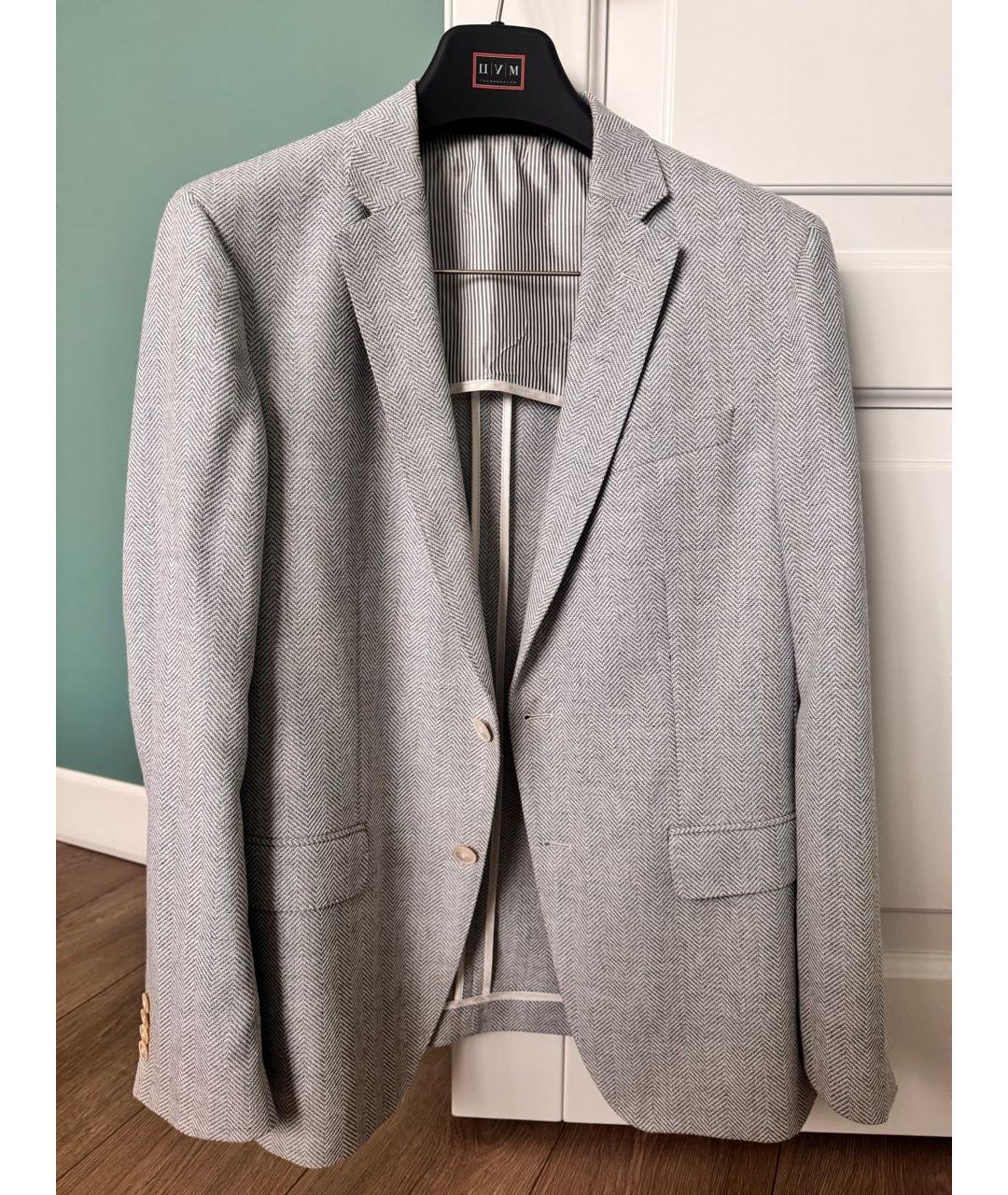 HUGO BOSS Серый вискозный пиджак, фото 6
