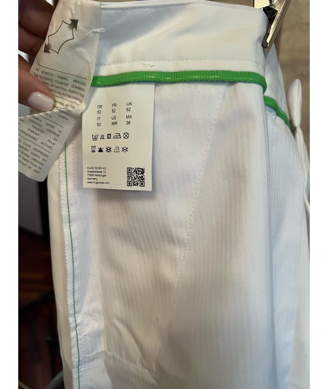 HUGO BOSS Белые синтетические шорты, фото 6