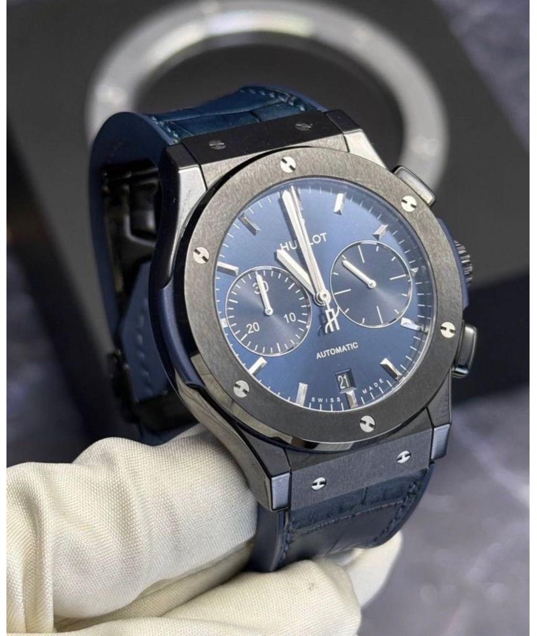 HUBLOT Темно-синие часы, фото 5