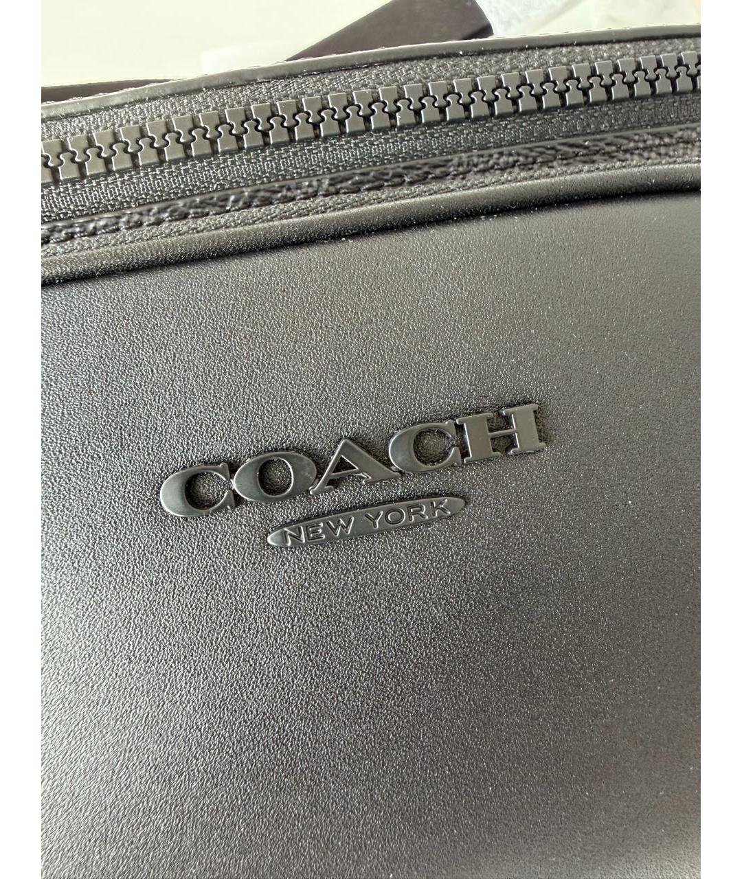 COACH Черная канва поясная сумка, фото 3