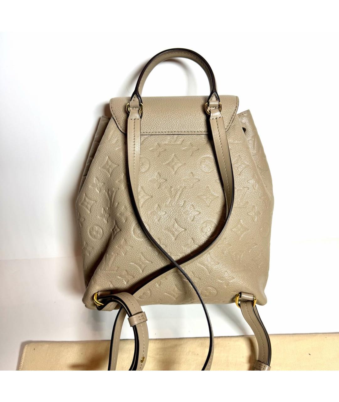 LOUIS VUITTON Бежевый кожаный рюкзак, фото 3