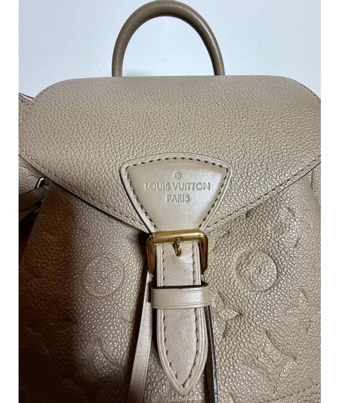 LOUIS VUITTON Бежевый кожаный рюкзак, фото 5