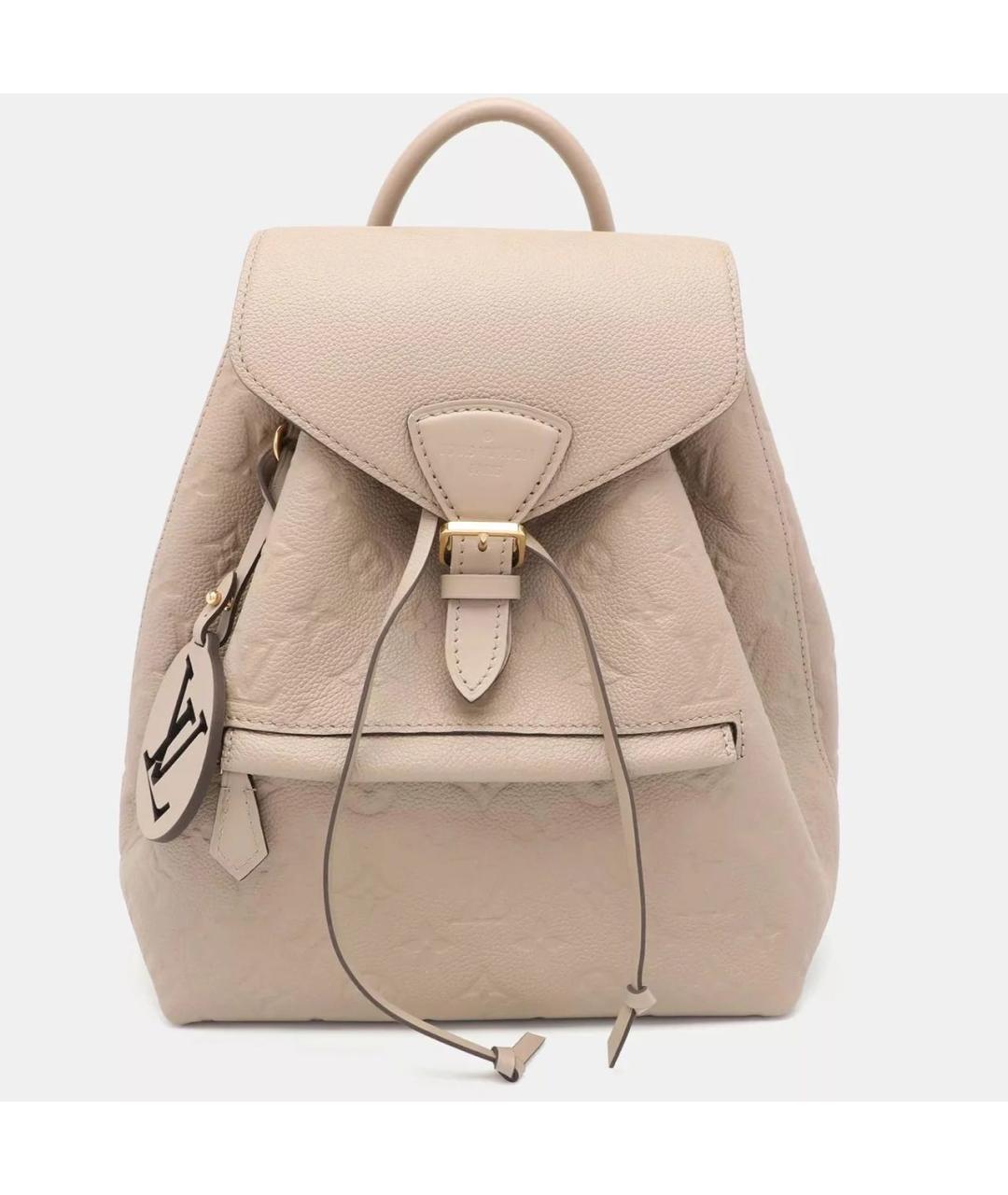 LOUIS VUITTON Бежевый кожаный рюкзак, фото 9