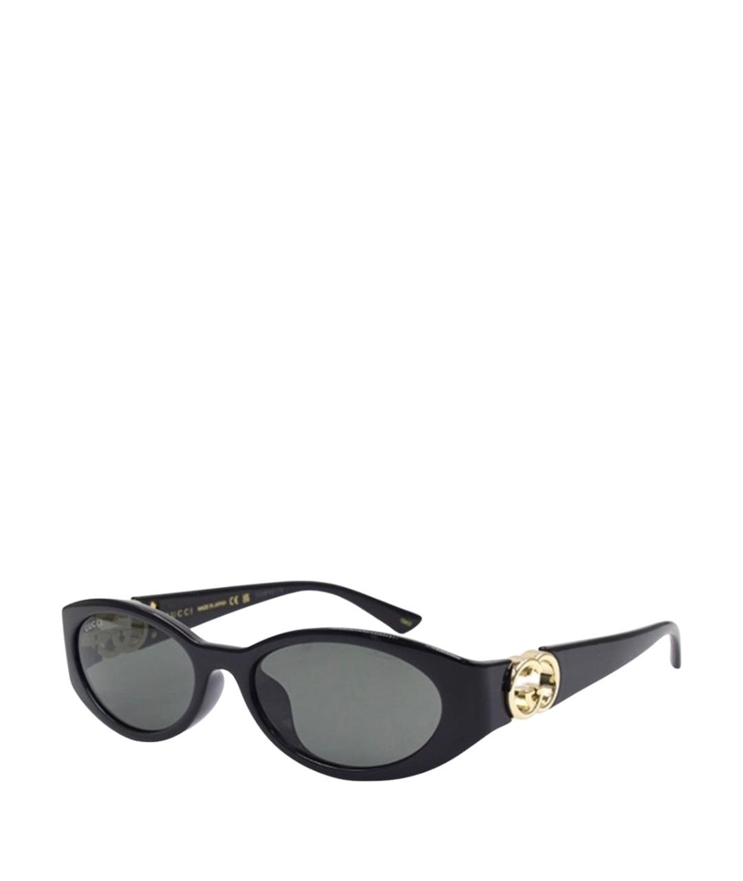 GUCCI Черные пластиковые солнцезащитные очки, фото 1