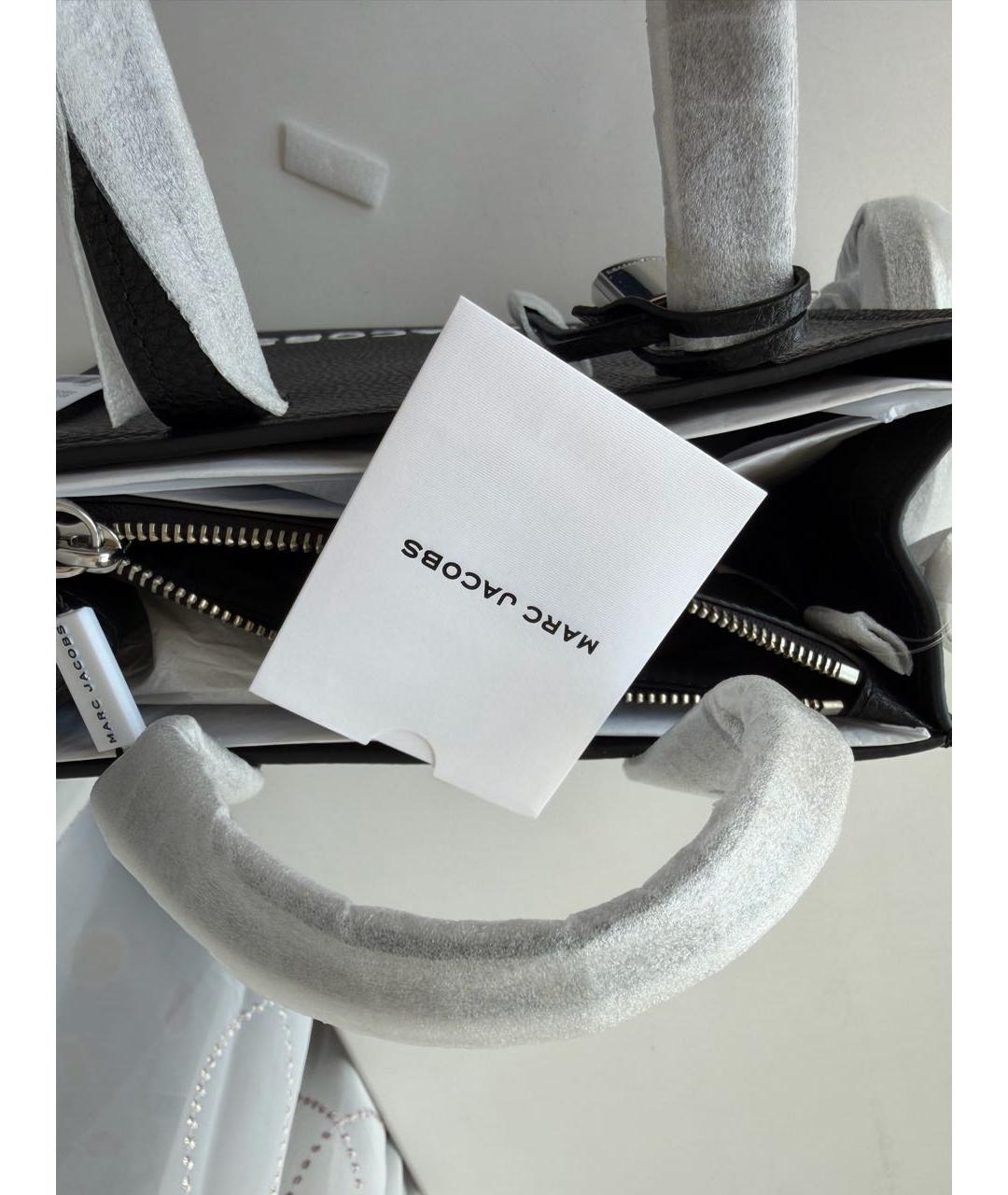 MARC JACOBS Черная кожаная сумка тоут, фото 7