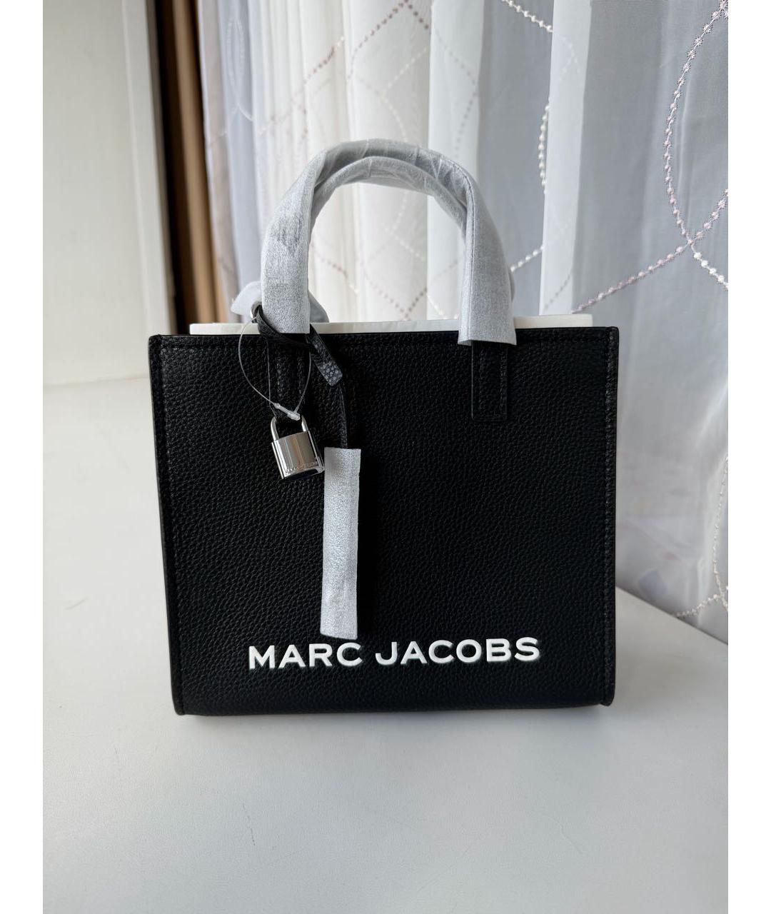 MARC JACOBS Черная кожаная сумка тоут, фото 9