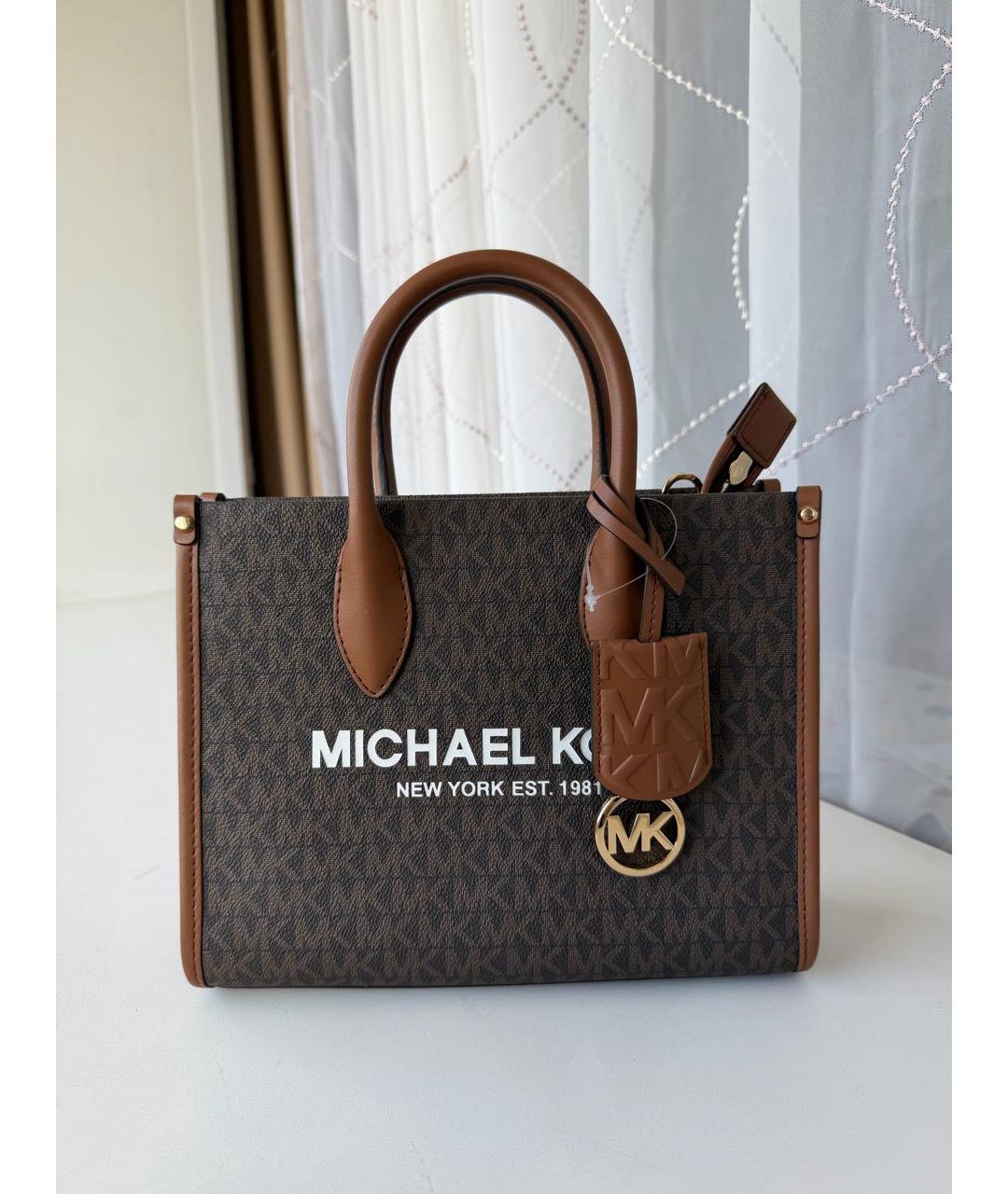 MICHAEL KORS Коричневая канва сумка тоут, фото 9