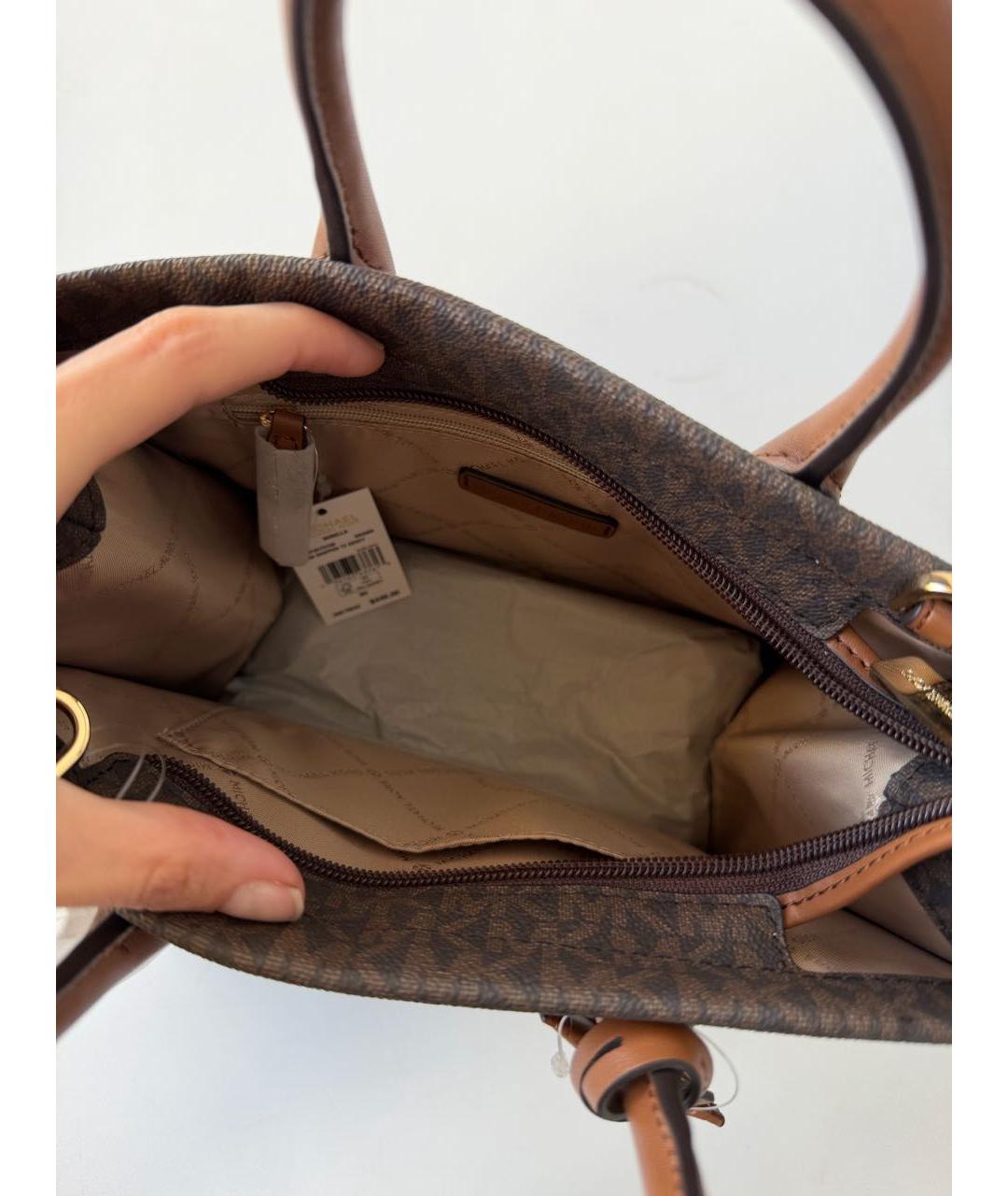 MICHAEL KORS Коричневая канва сумка тоут, фото 3