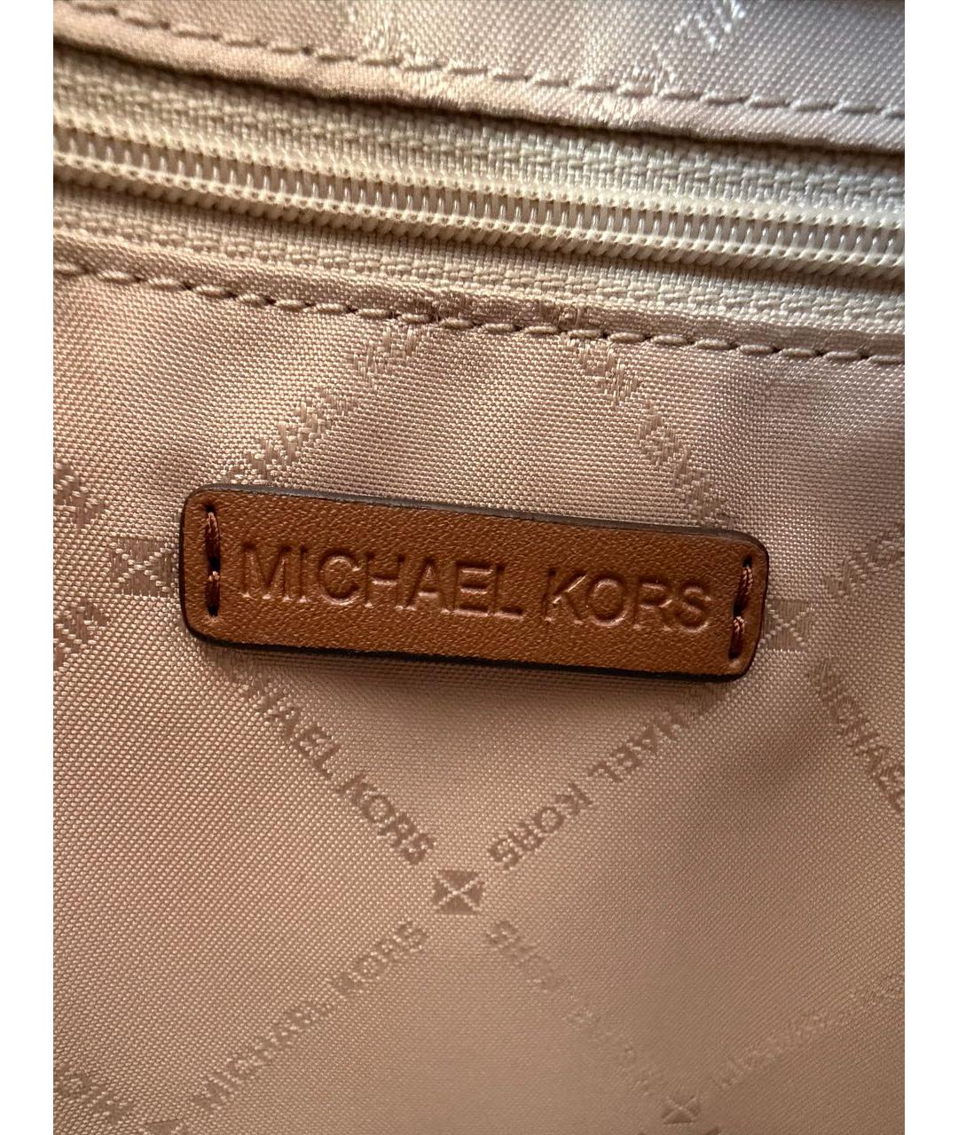 MICHAEL KORS Коричневая канва сумка тоут, фото 4