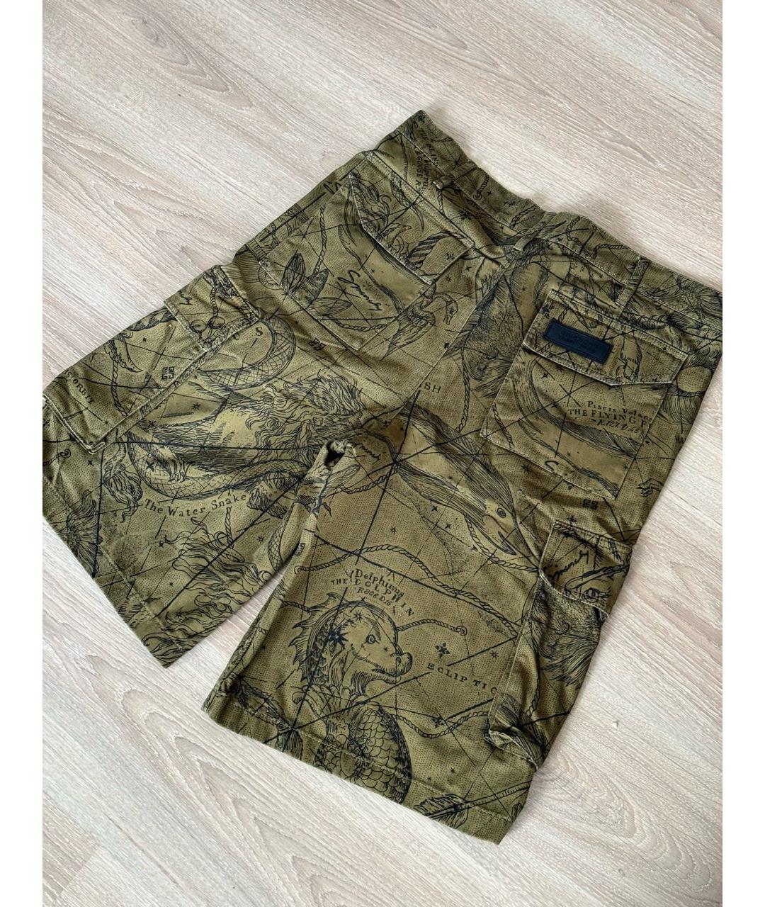 GIVENCHY Хаки хлопковые шорты, фото 2