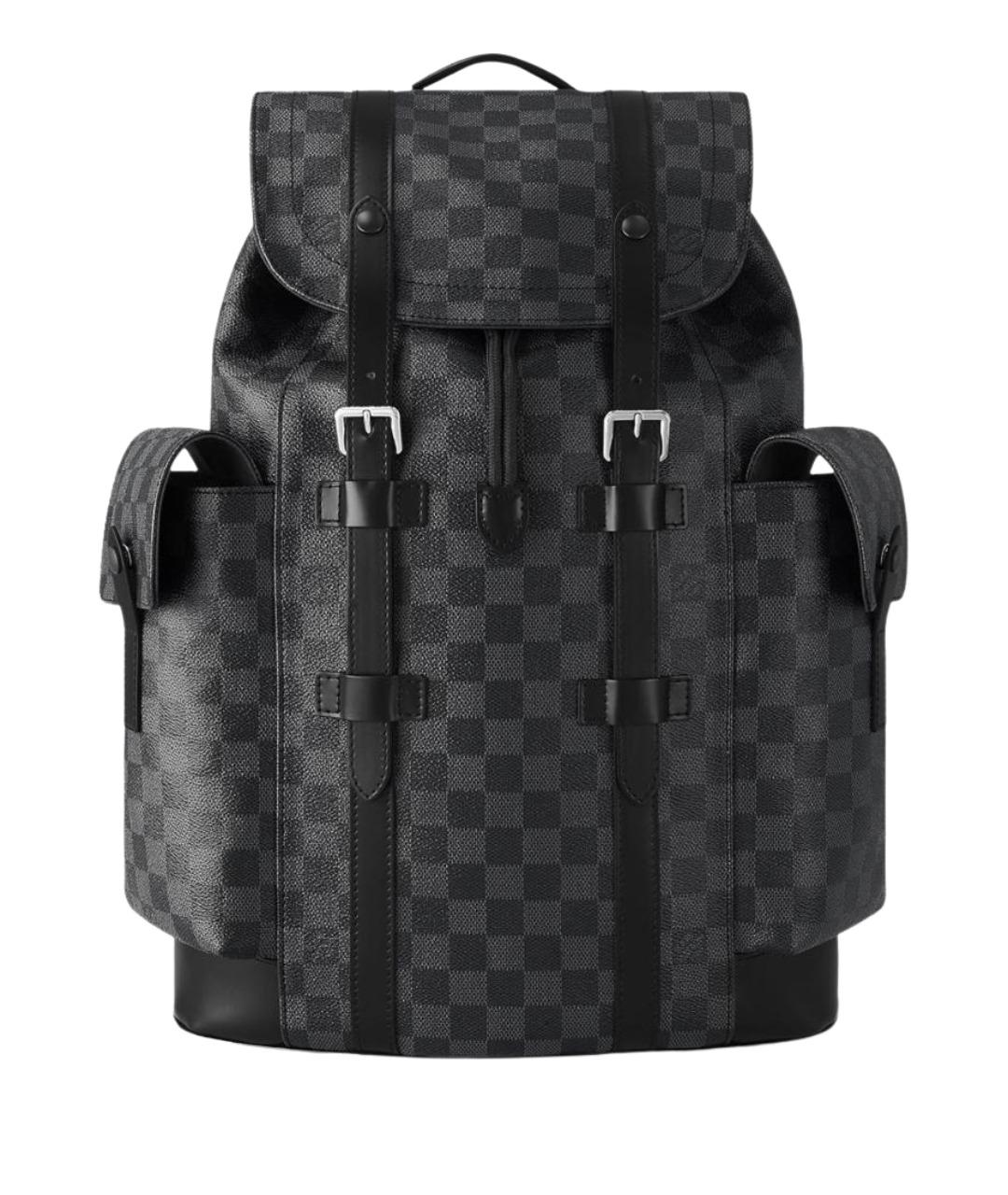 LOUIS VUITTON Черный кожаный рюкзак, фото 1