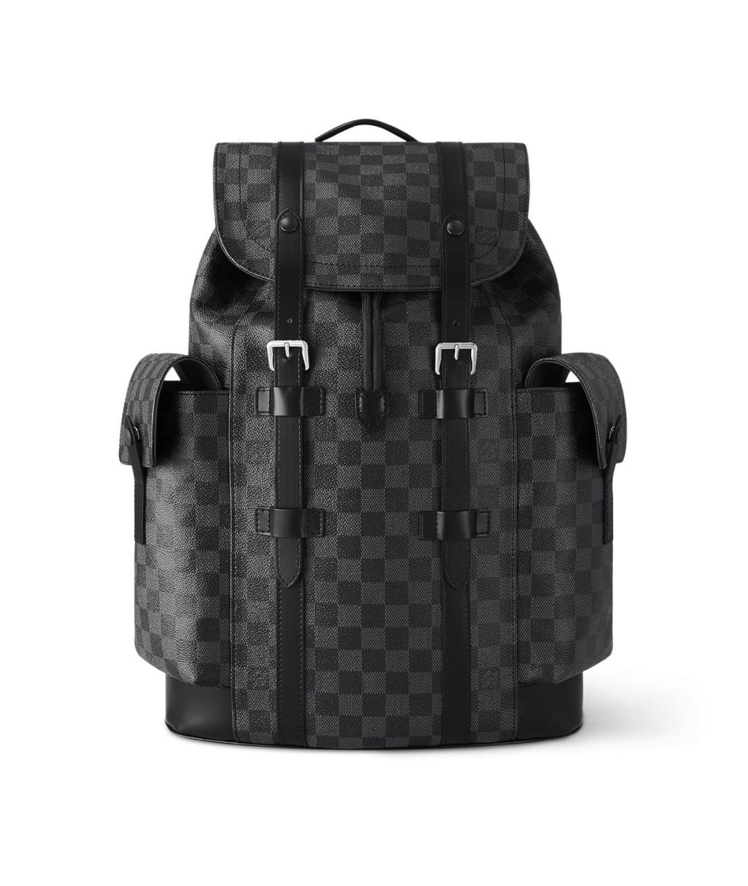 LOUIS VUITTON Черный кожаный рюкзак, фото 9