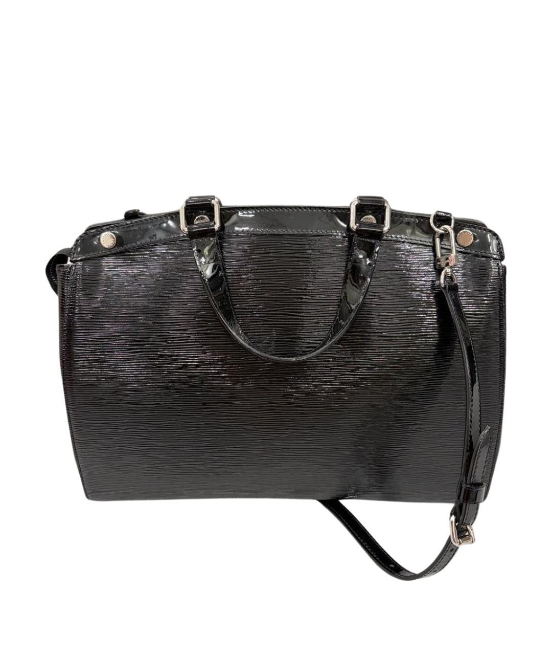 LOUIS VUITTON Черная кожаная сумка с короткими ручками, фото 1