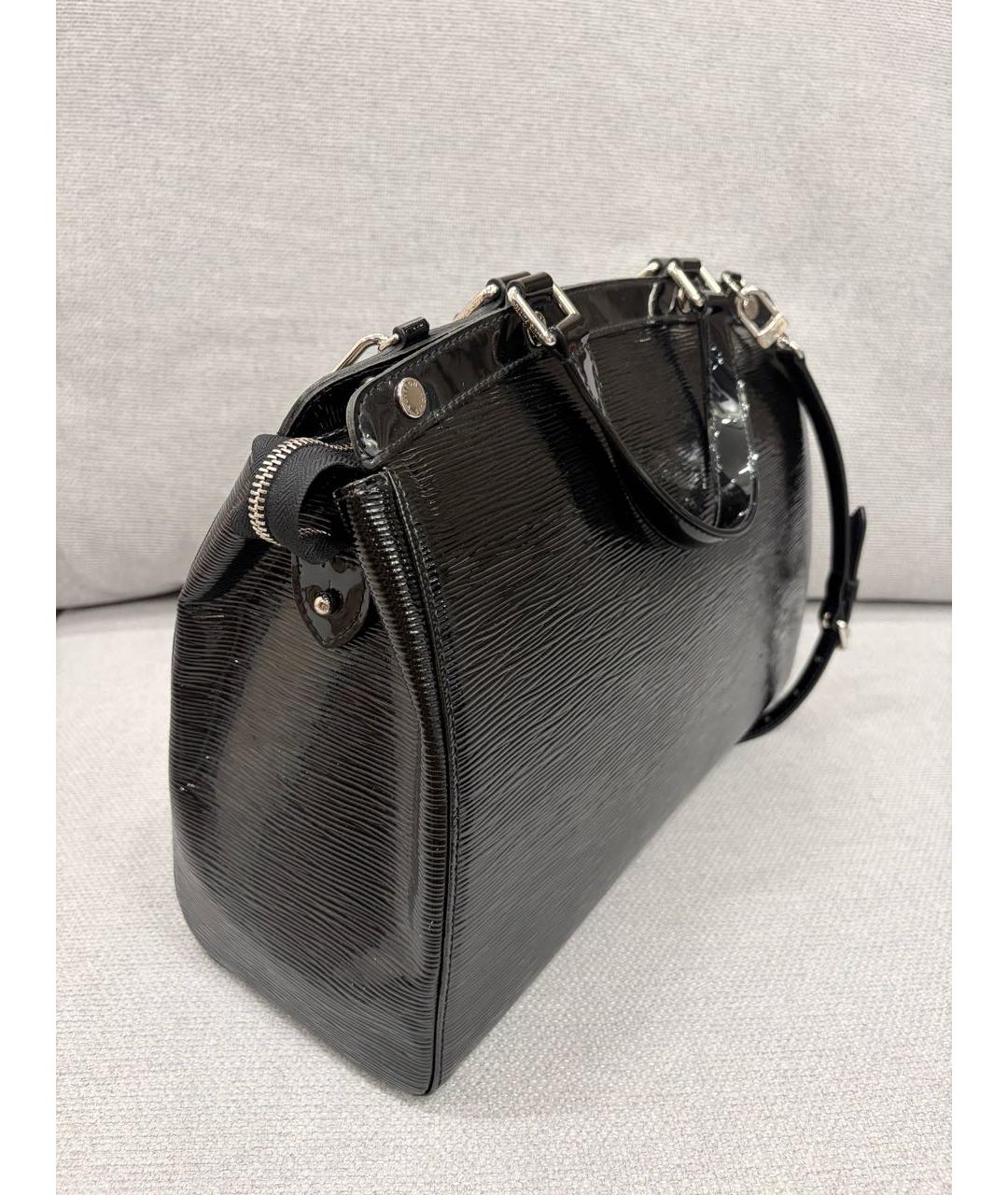 LOUIS VUITTON Черная кожаная сумка с короткими ручками, фото 2