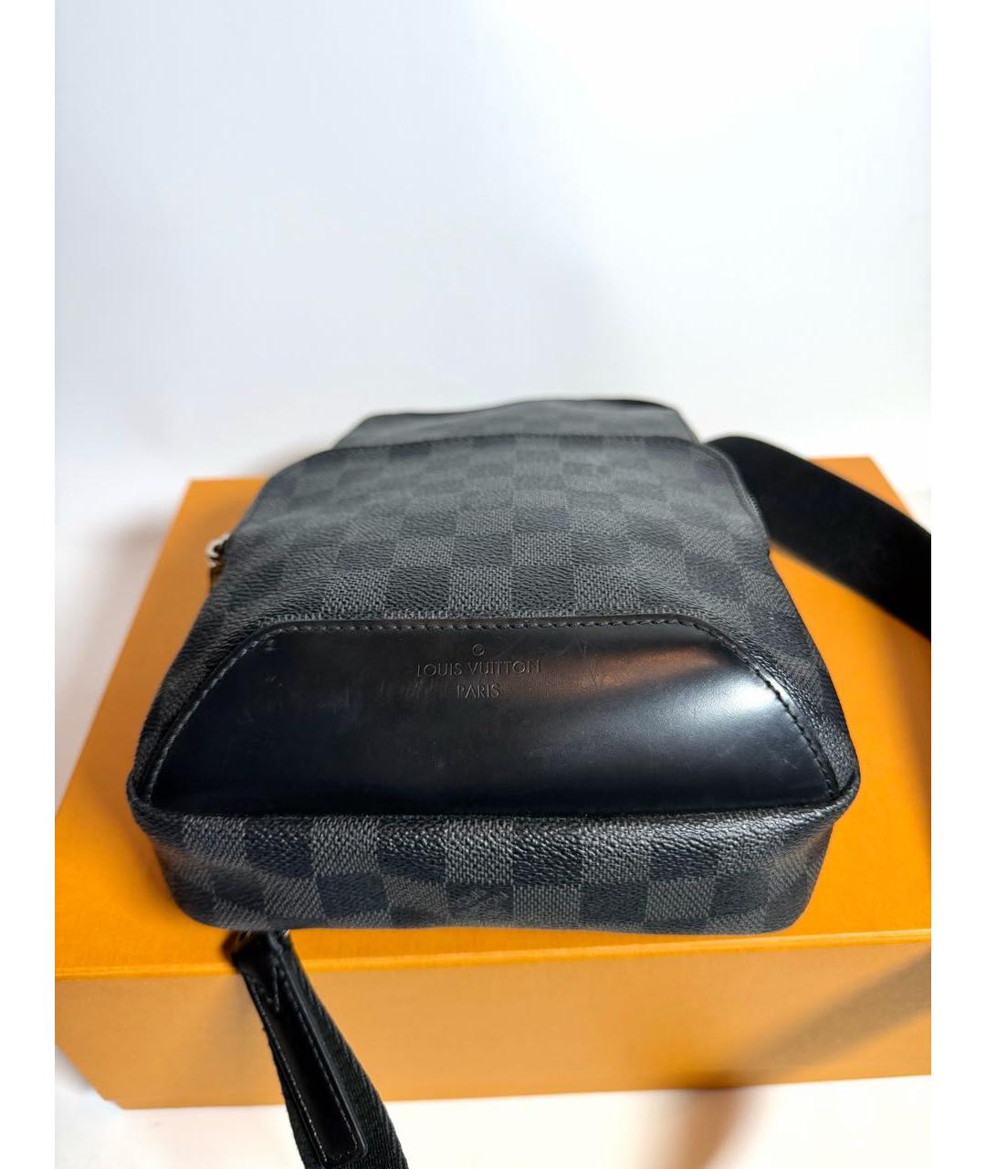 LOUIS VUITTON Черная канва сумка на плечо, фото 7