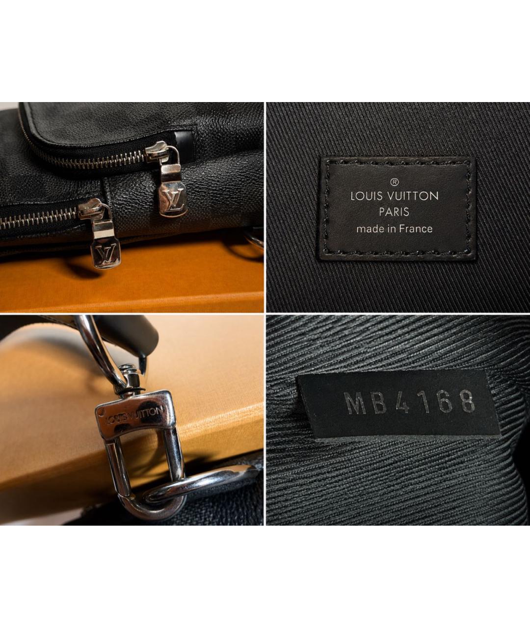 LOUIS VUITTON Черная канва сумка на плечо, фото 8