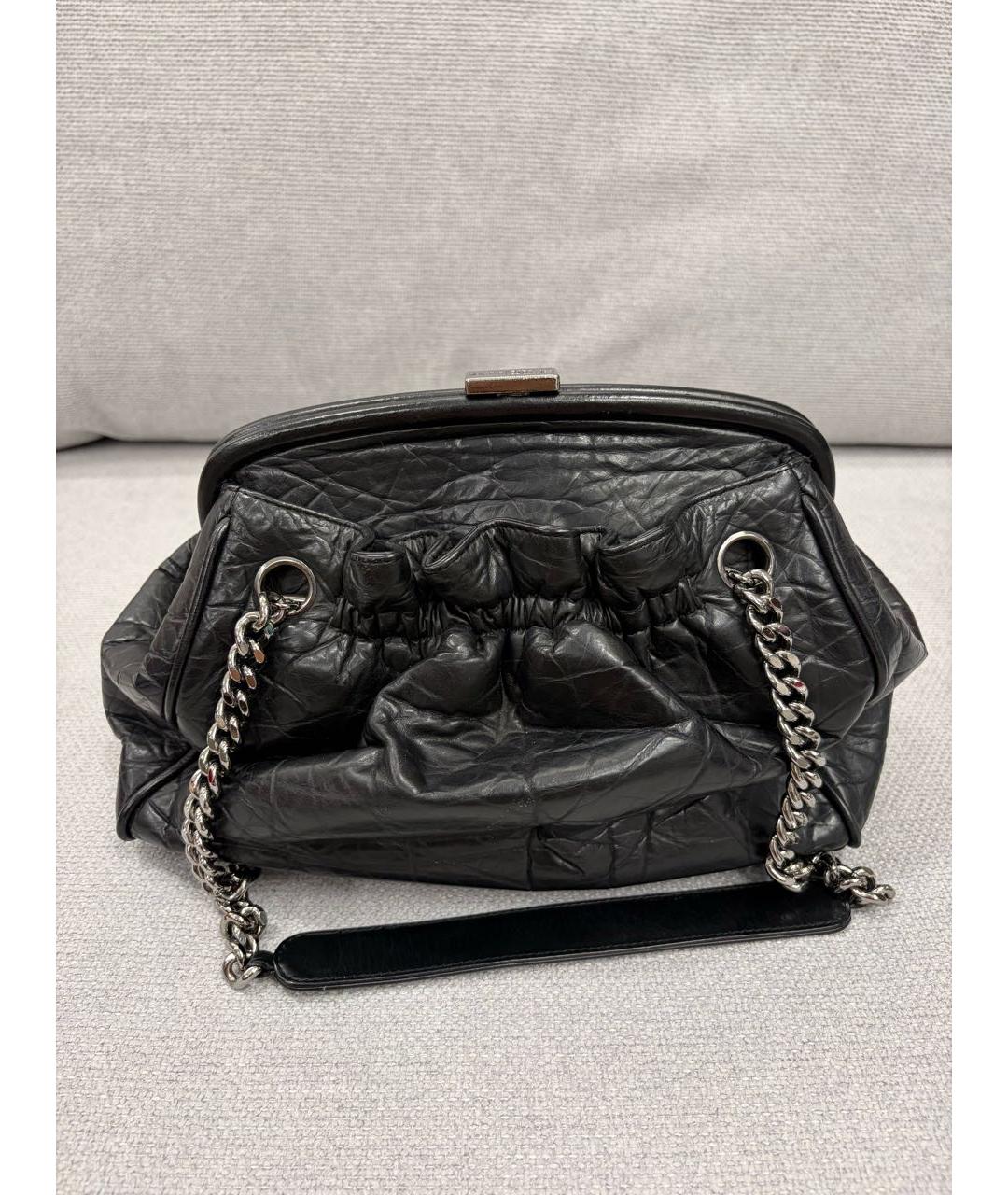 CHANEL Черная кожаная сумка через плечо, фото 3