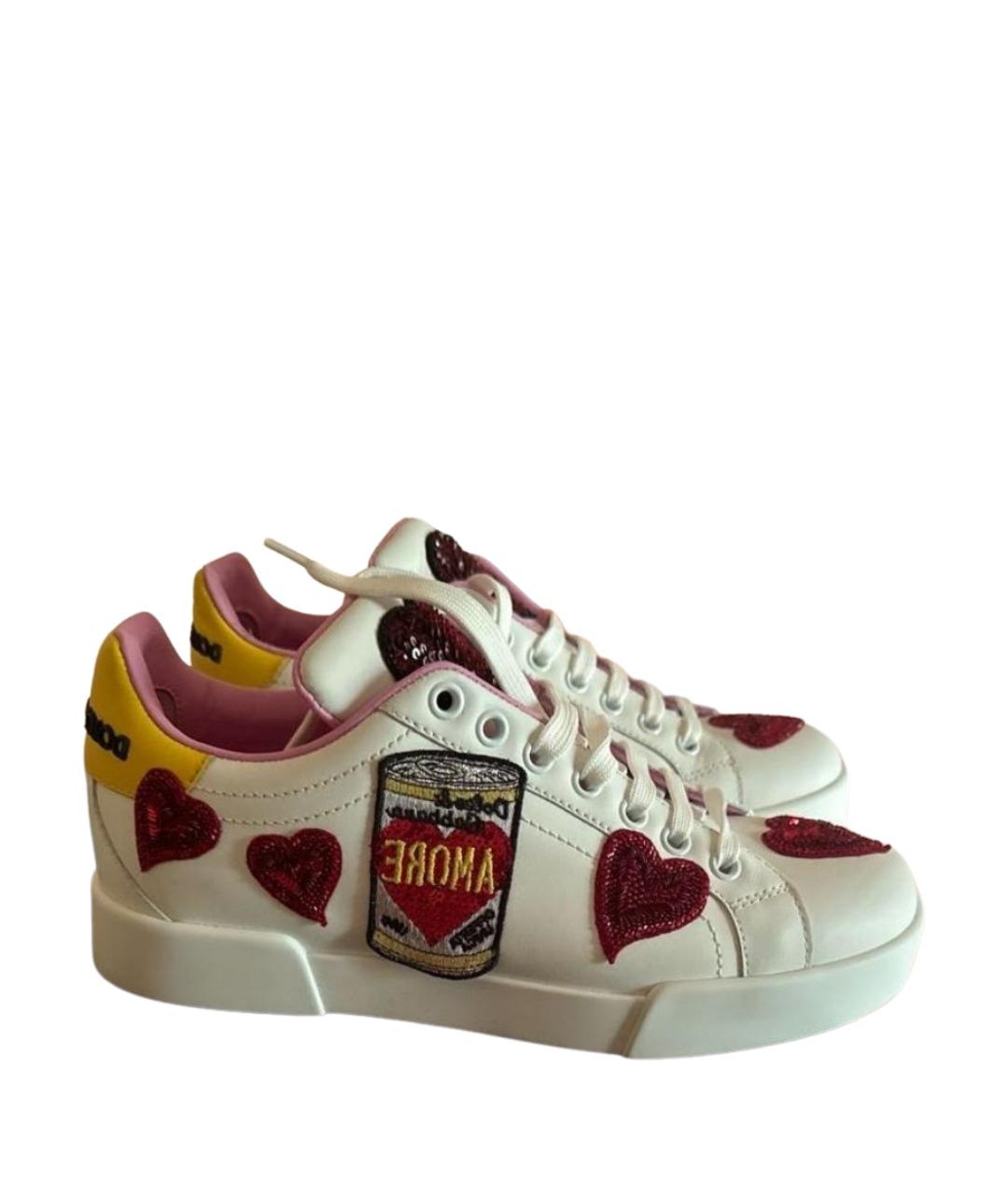 DOLCE&GABBANA Мульти кожаные кроссовки, фото 1