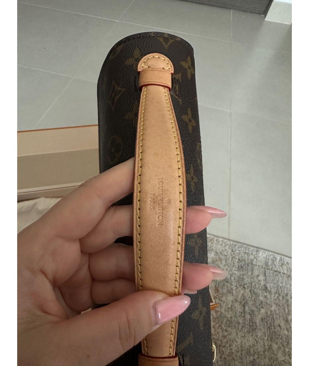 LOUIS VUITTON Коричневая канва сумка через плечо, фото 4