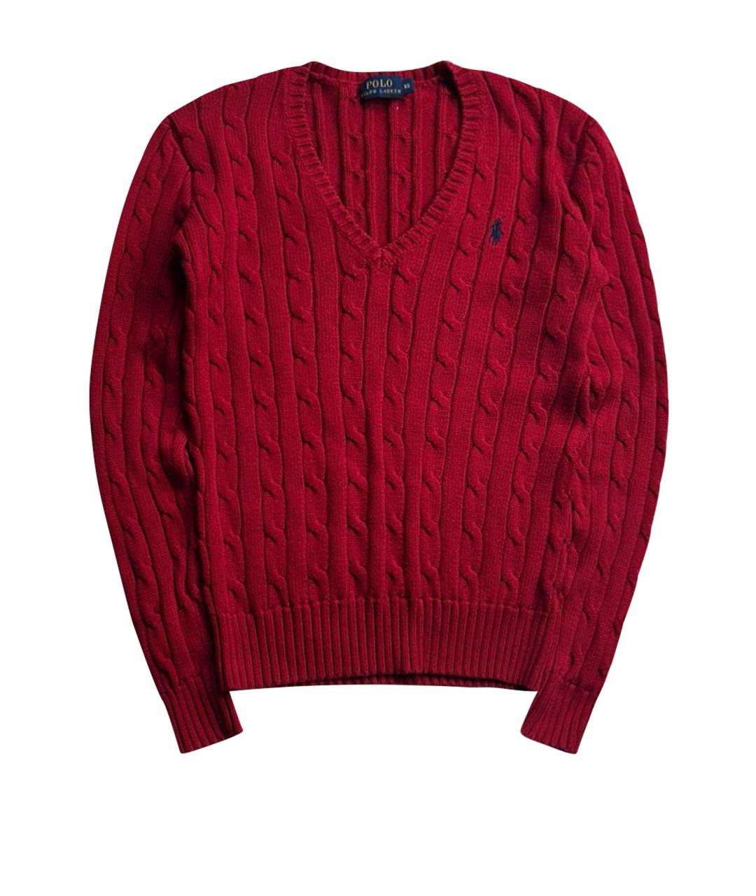 POLO RALPH LAUREN Красный хлопковый джемпер / свитер, фото 1