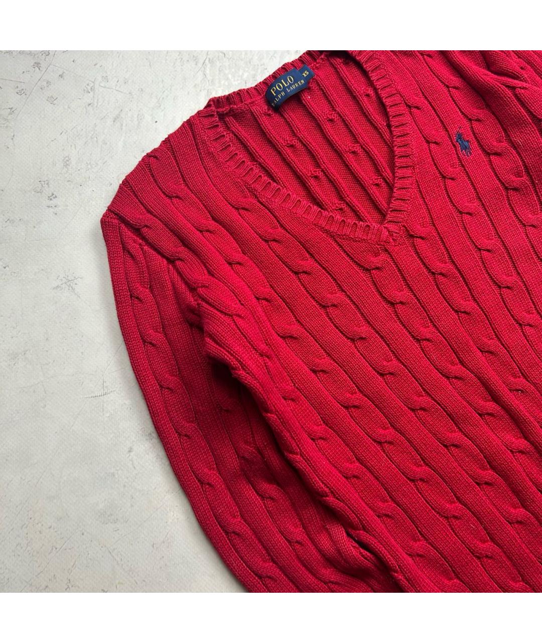 POLO RALPH LAUREN Красный хлопковый джемпер / свитер, фото 3