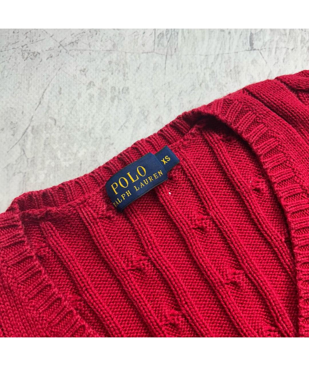 POLO RALPH LAUREN Красный хлопковый джемпер / свитер, фото 4