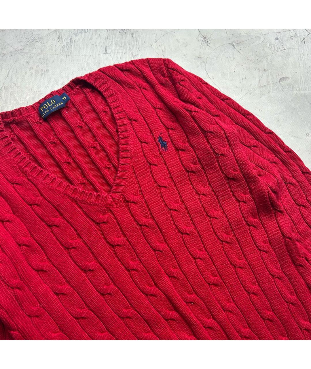 POLO RALPH LAUREN Красный хлопковый джемпер / свитер, фото 2