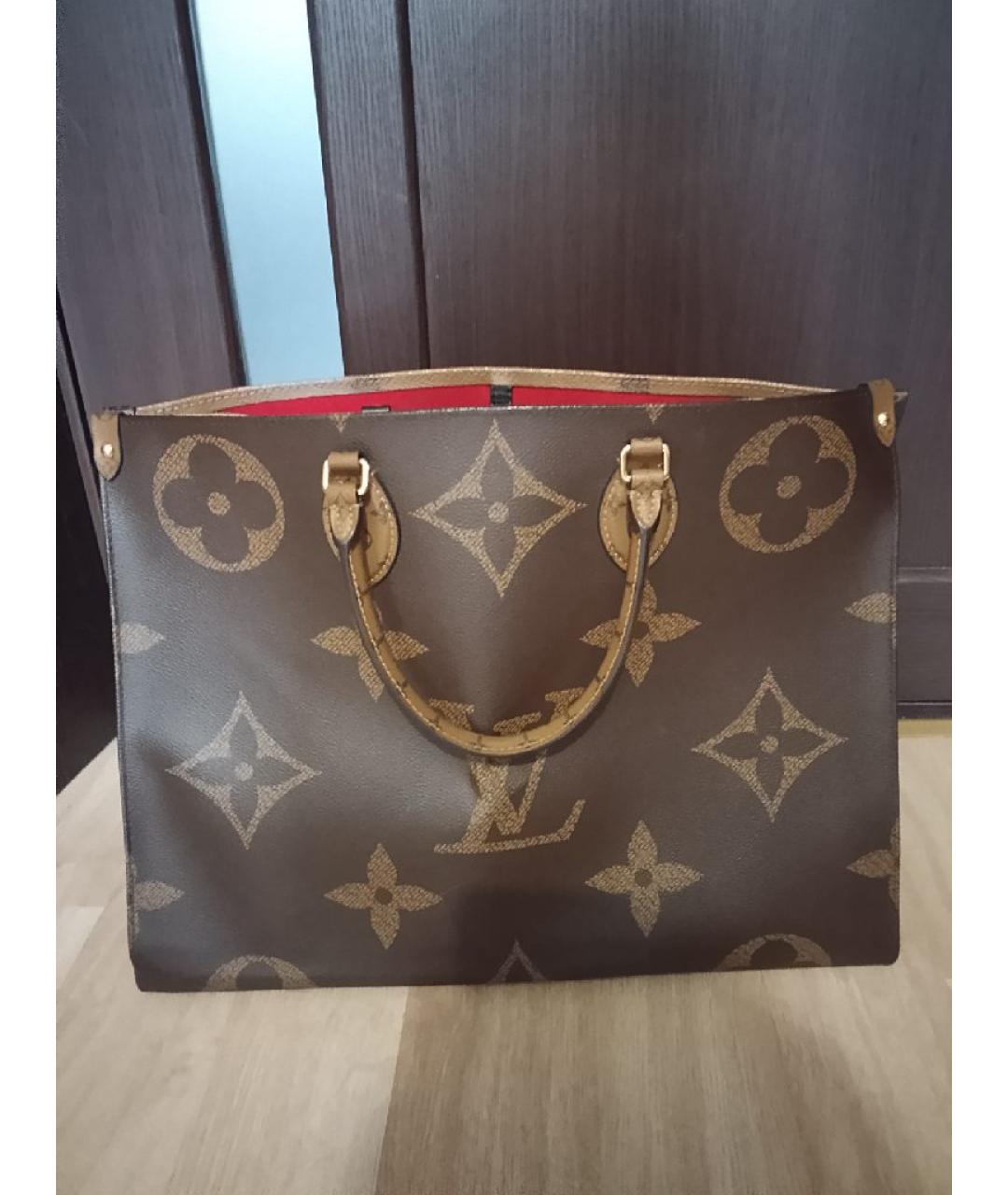 LOUIS VUITTON Коричневая сумка тоут, фото 5