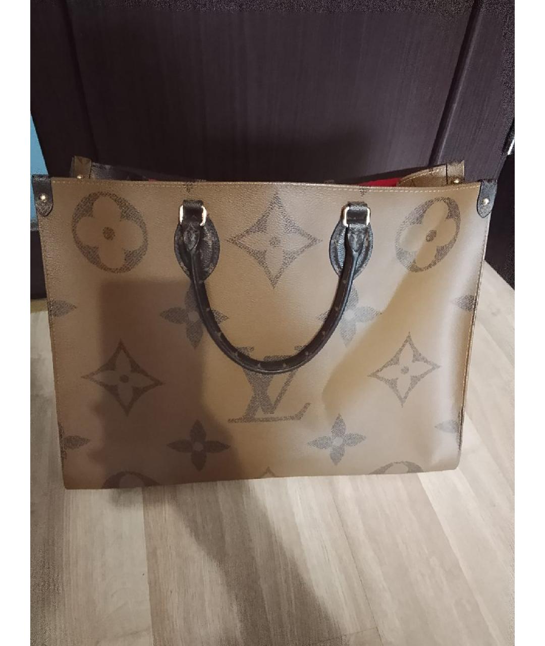 LOUIS VUITTON Коричневая сумка тоут, фото 3