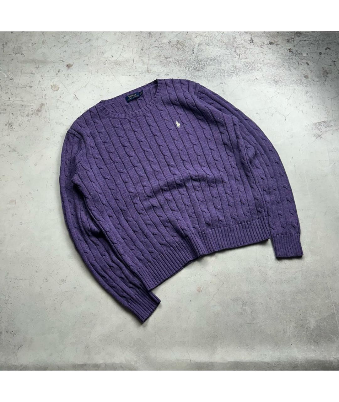 POLO RALPH LAUREN Фиолетовый хлопковый джемпер / свитер, фото 5