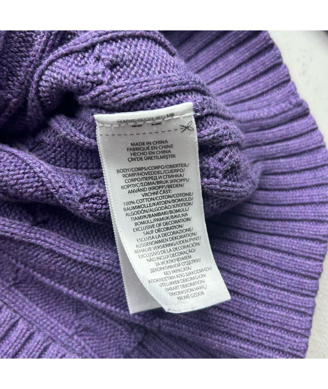 POLO RALPH LAUREN Фиолетовый хлопковый джемпер / свитер, фото 4