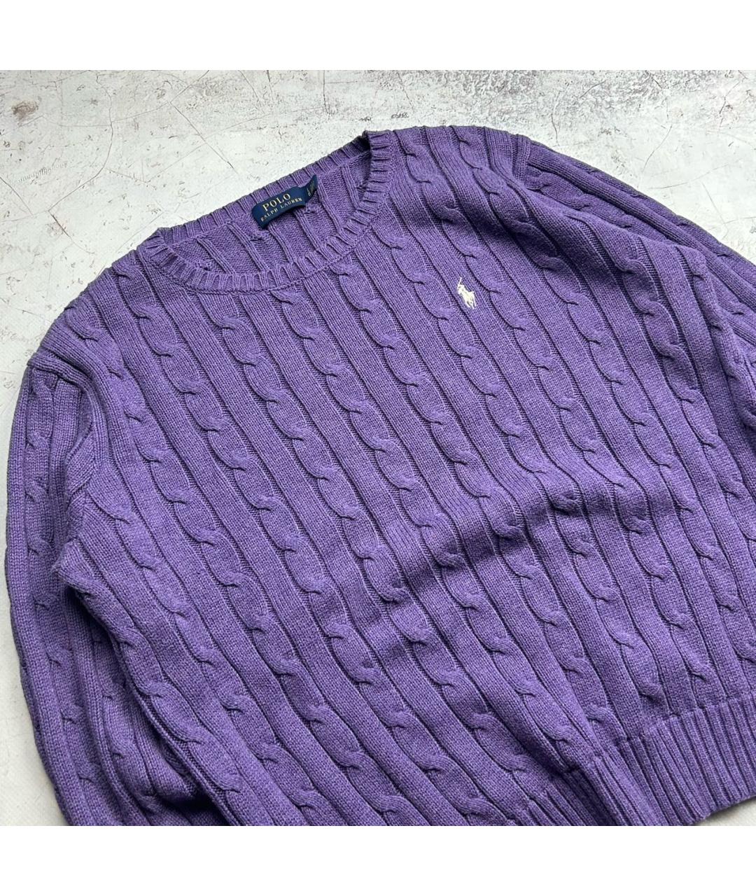 POLO RALPH LAUREN Фиолетовый хлопковый джемпер / свитер, фото 2