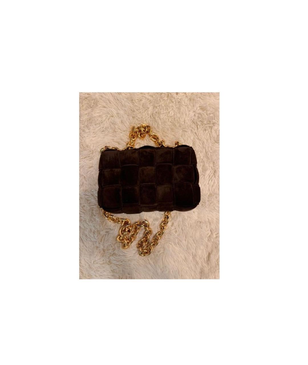 BOTTEGA VENETA Коричневая замшевая сумка через плечо, фото 3