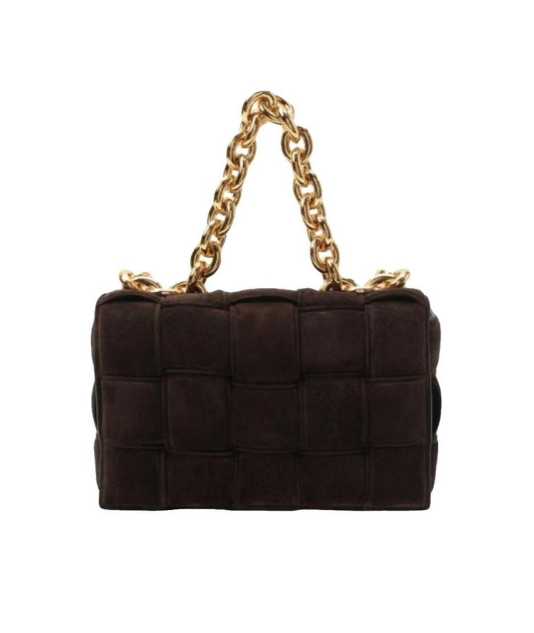 BOTTEGA VENETA Коричневая замшевая сумка через плечо, фото 1