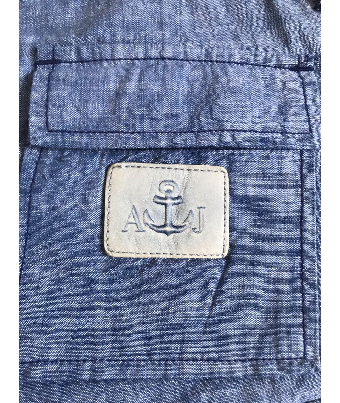 ARMANI JEANS Синие хлопковые шорты, фото 3